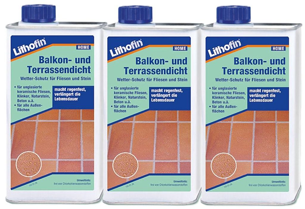 Lithofin Balkon- und Terrassendicht 3 x 1 Liter Produktbild 