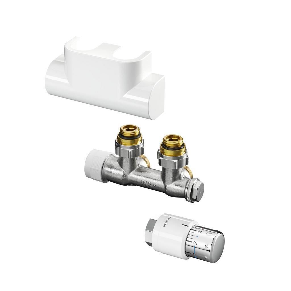 Oventrop Thermostat-Set Multiblock-T Eckform, weiß Immagine del prodotto 