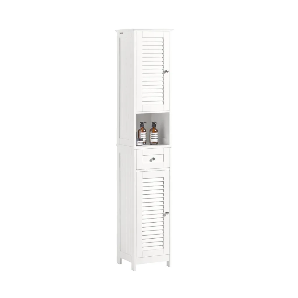 Armoire de Salle de Bain Étroite et Gain de Place 32cm avec Rangement Haut