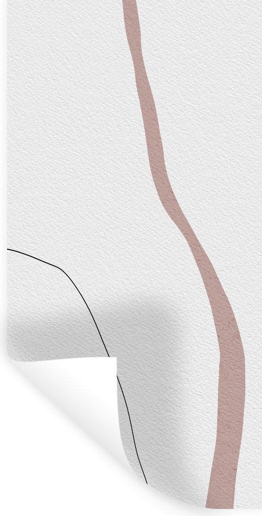 MuchoWow Wandtattoo Wandsticker Wandaufkleber Linie - Pastell - Gestaltung 40x80 cm Selbstklebend und Repositionierbar - Repositionierbar - Wasse...