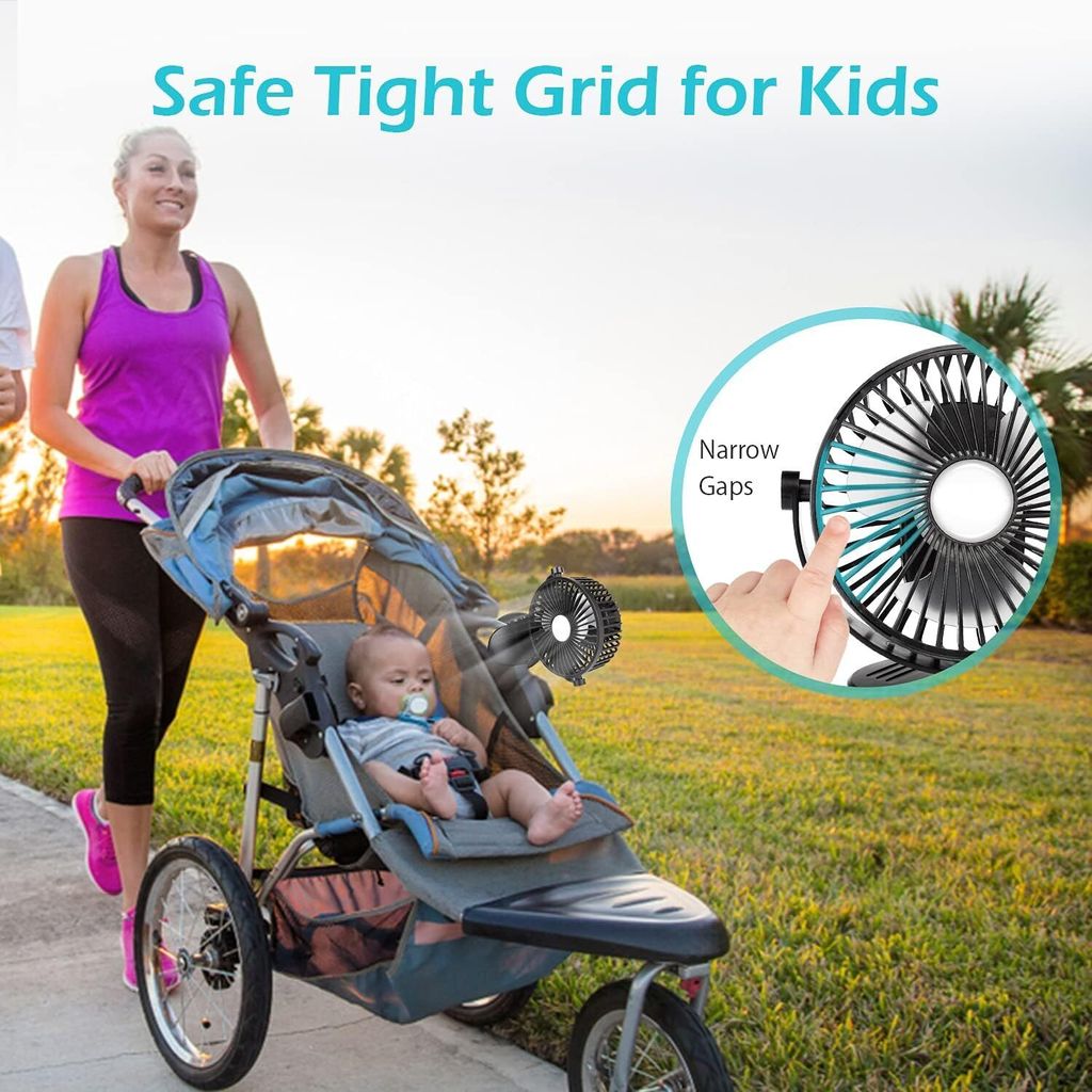 Tischventilator, Mini Clip Ventilator, 360° drehbarer Produktbild 5