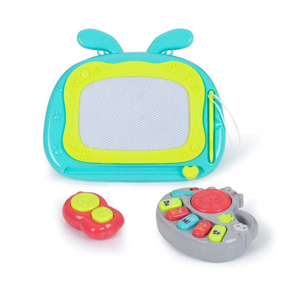 Trotteur d'activité bébé Funny Game Gris avec table de dessin intégrée