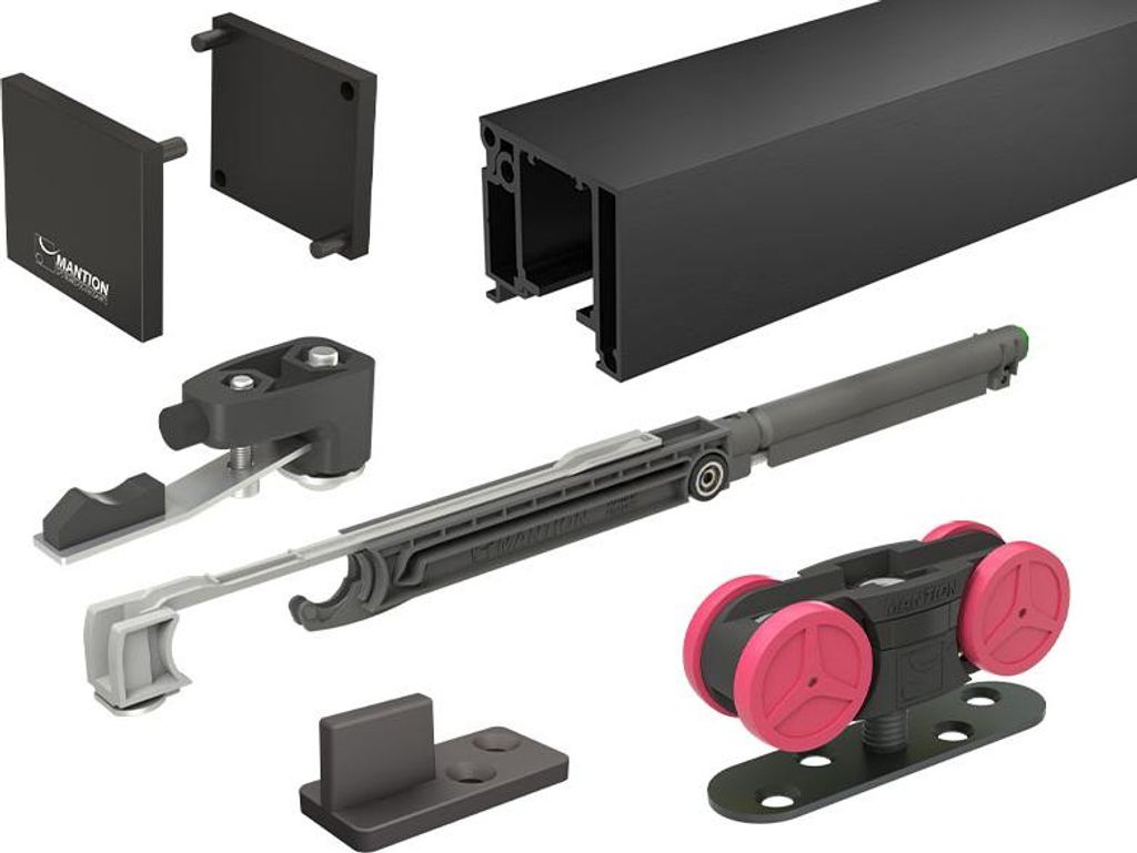 Komplettset SAF-SLIM MANTION für Schiebetüren bis 1030 mm - SAF-S82D-195