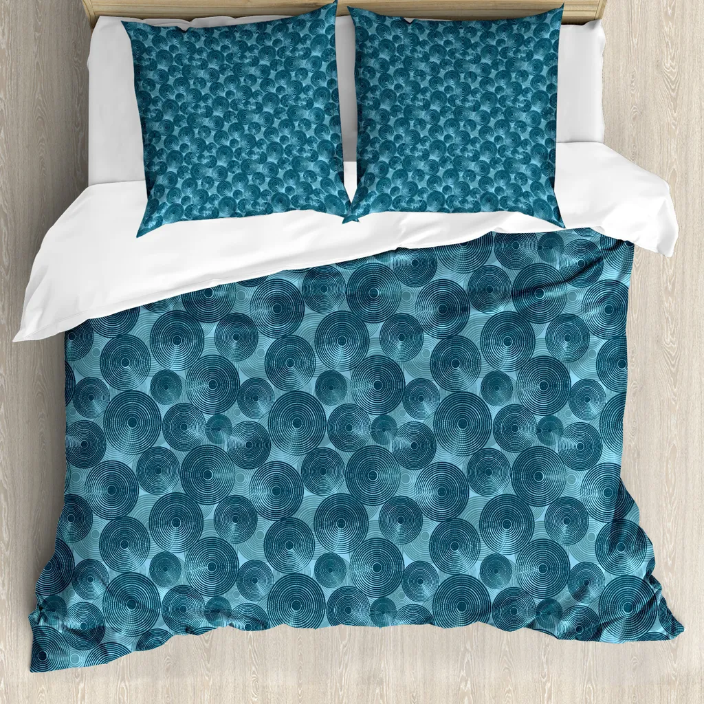 Copripiumino Blu Geometrico ABAKUHAUS 200x200 Chic & Safe