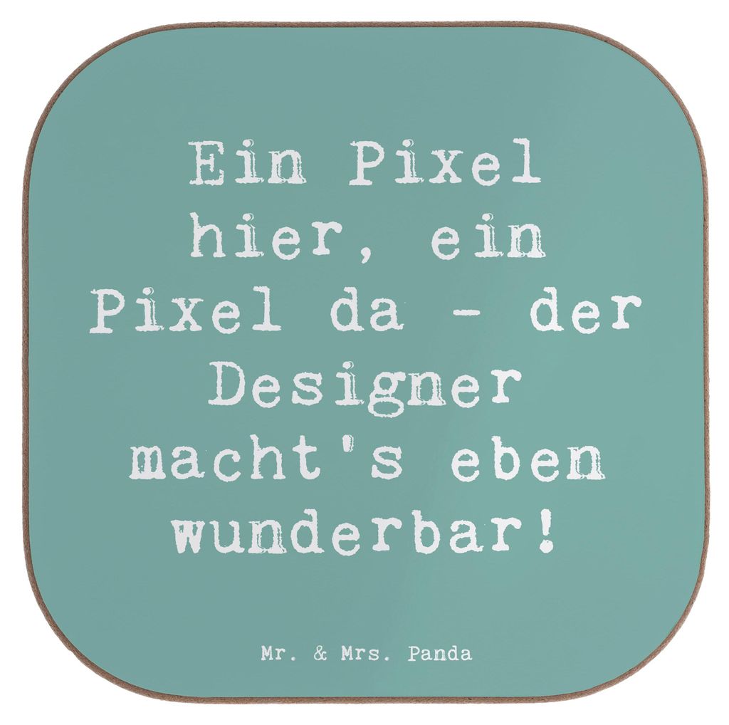 Mr. & Mrs. Panda Untersetzer für Gläser Spruch Designer Pixel Kunst - Meeresbrise - Geschenk, gläseruntersetzer, kreative Geschenke, Berufe, Coa...