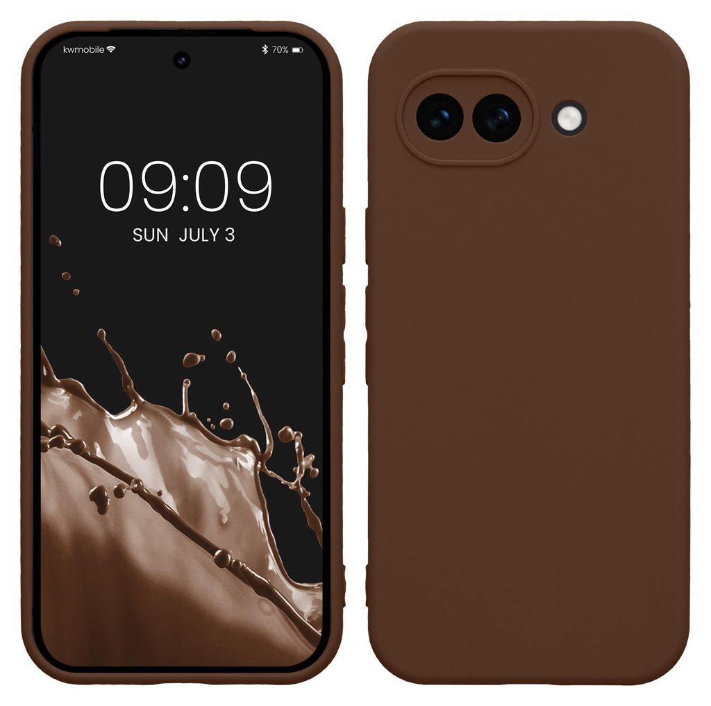 kwmobile Handyhülle für Google Pixel 10a Hülle - weiches Handy Silikon Case - Schutzhülle Cover - Chocolate