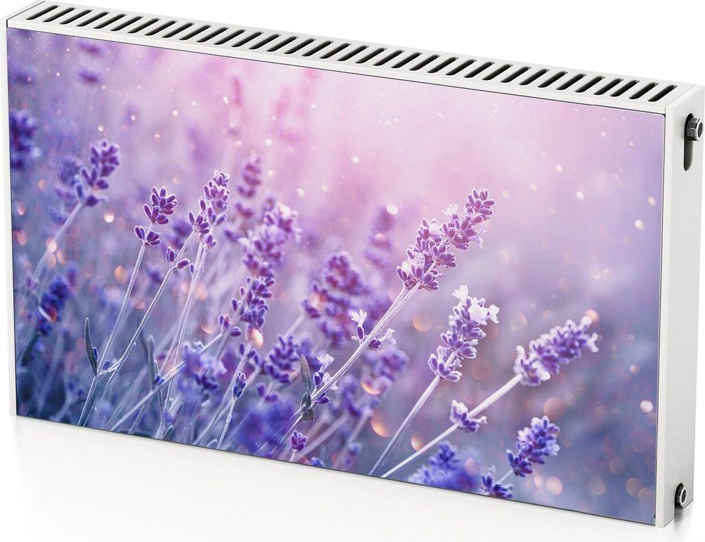 Lavendel – Magnetische Heizkörperabdeckung – 100x60 cm – Magnet Heizkörperabdeckung – 3D Würfel – Heizkörperverkleidung – Magnetisc...