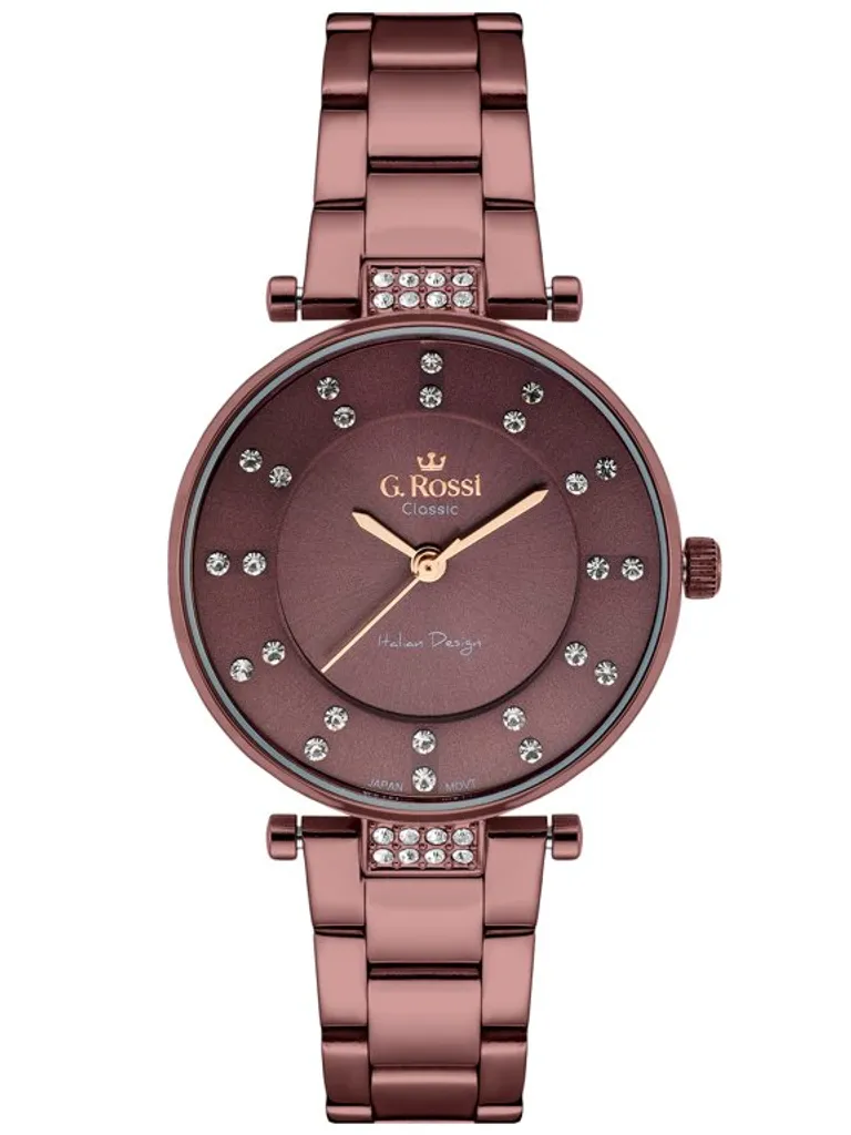Montre G. Rossi C5131b violette pour femme avec son coffret cadeau