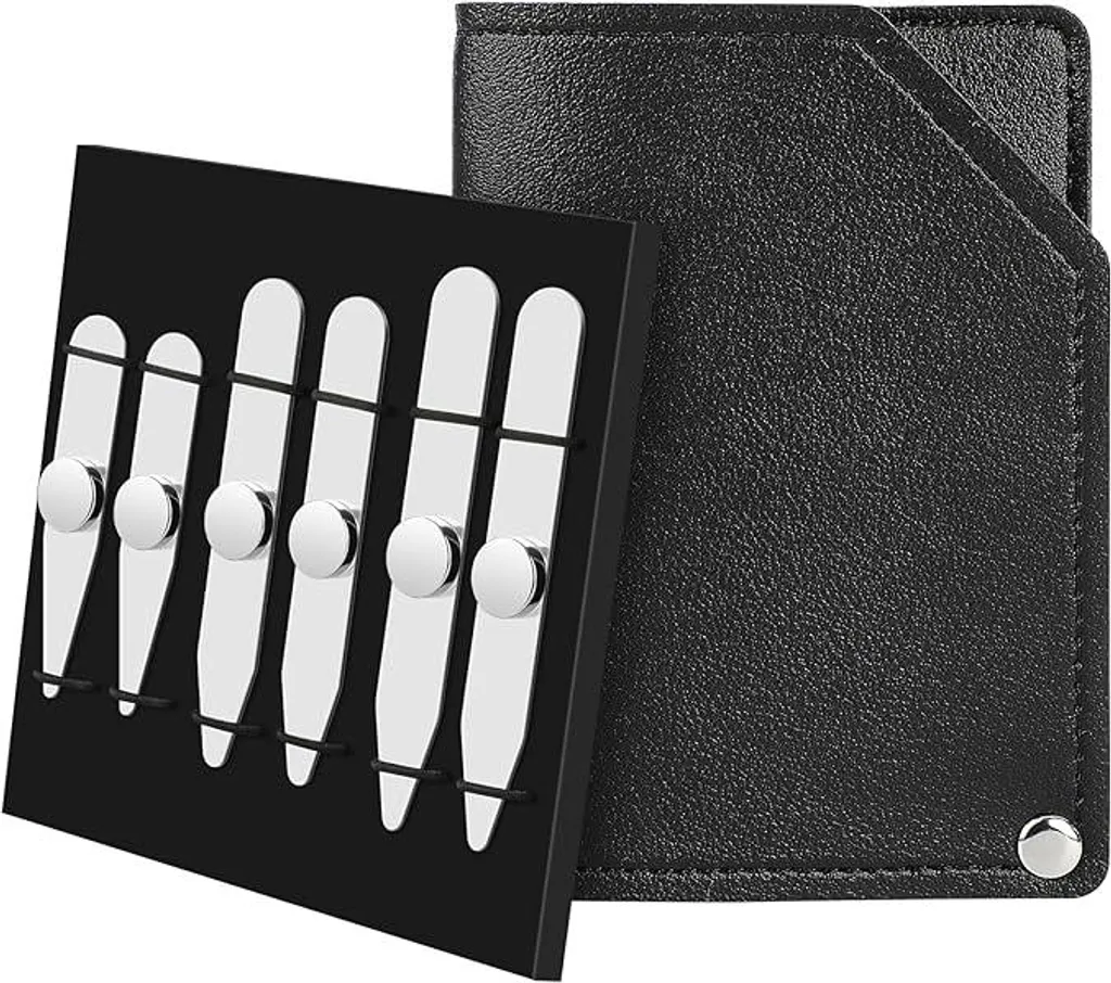 Fixe-Col Magnétique en Acier Inoxydable pour Chemise Homme - 3 Longueurs