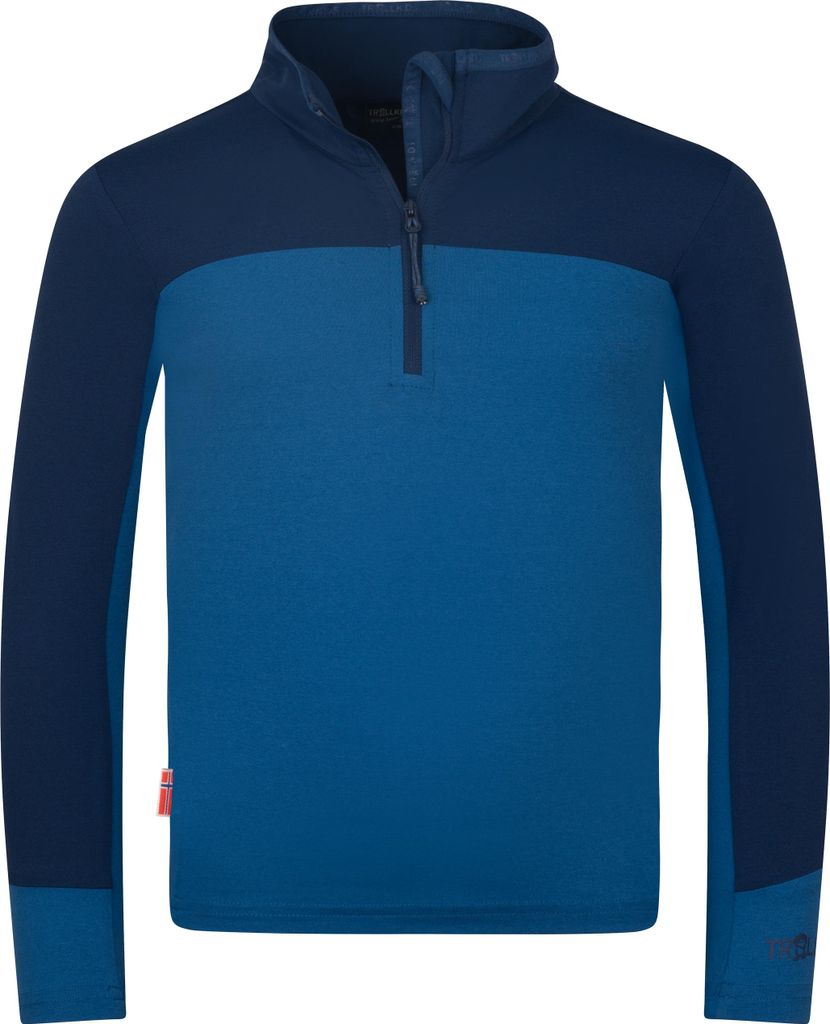 Trollkids Kinder Steinkjer Mosquito Langarmshirt alpine blue/dark indigo 104