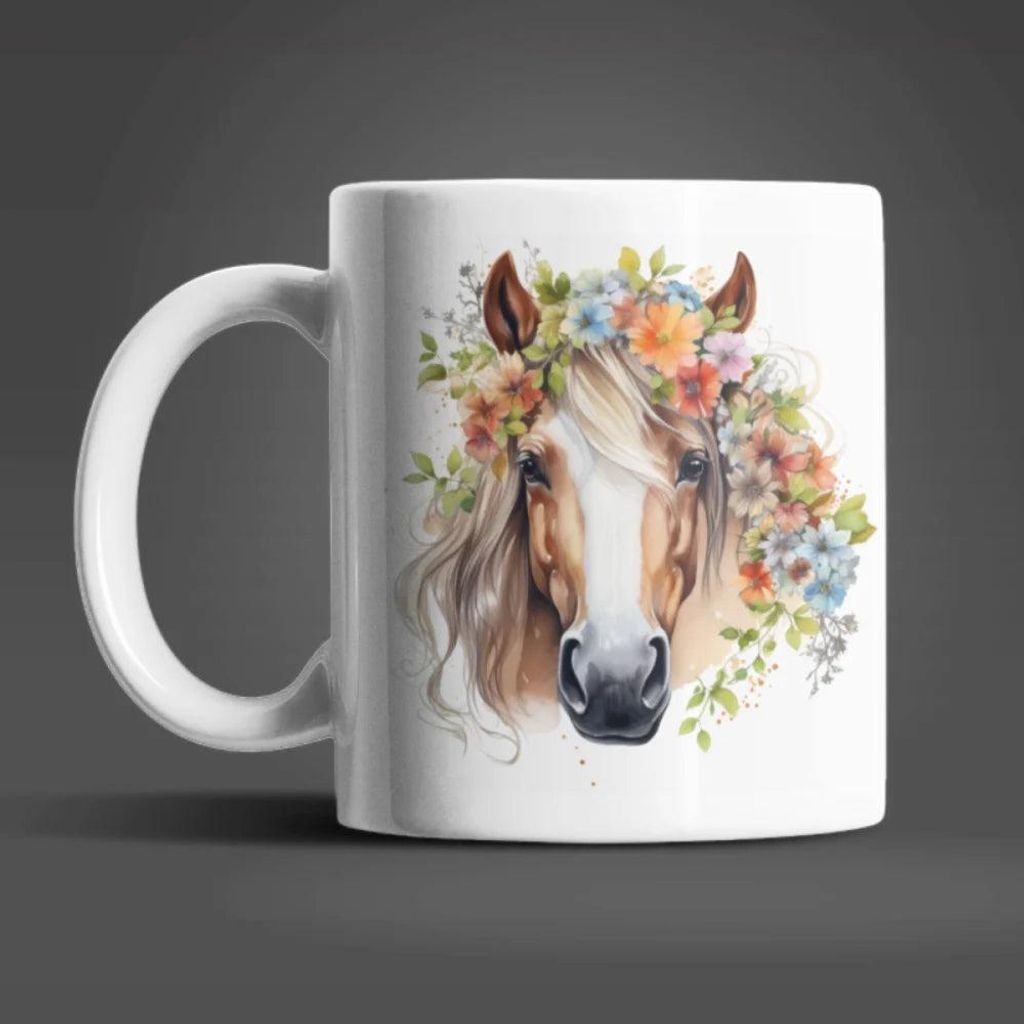 Süße Pferde Kaffeetasse Teetasse Tasse Geschenkidee – Pferd-03