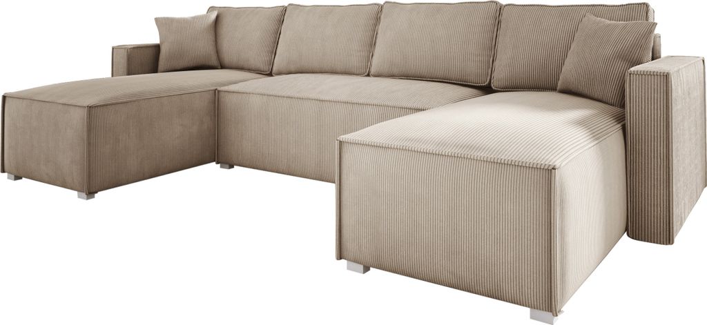 Wohnlandschaft U form Cord NOEMI 145x300 cm, Ecksofa U form Produktbild 