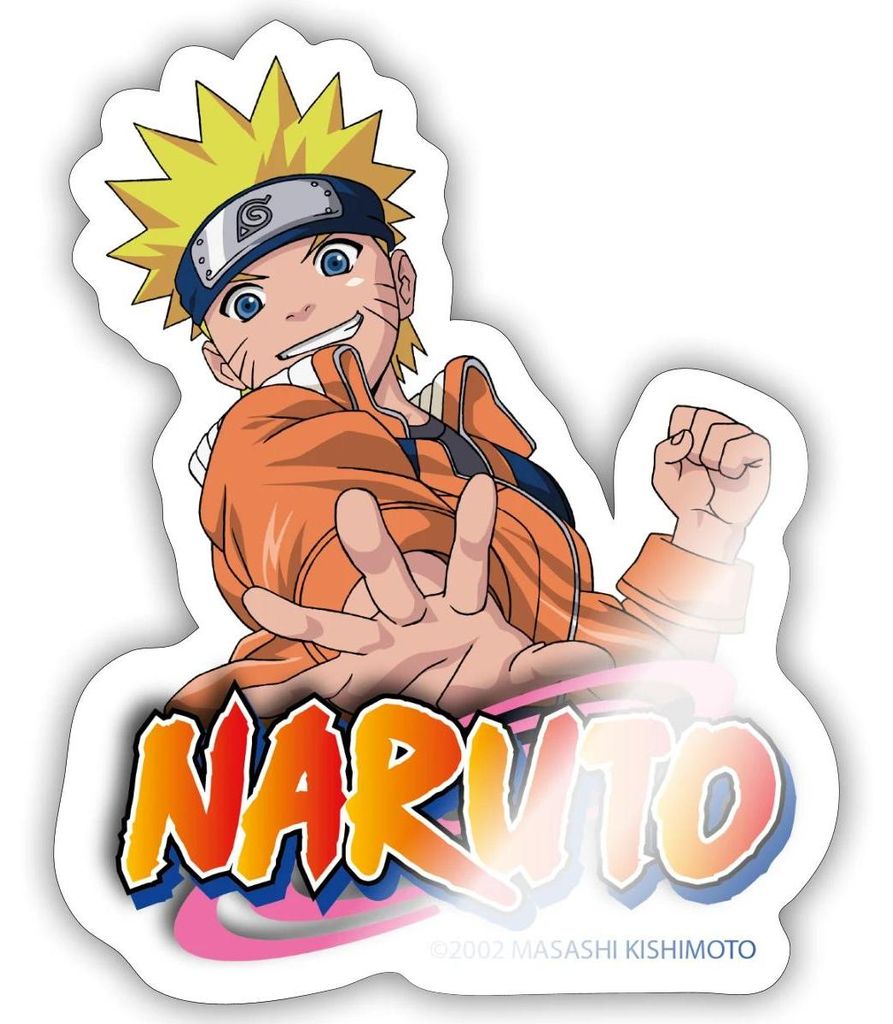 Spreadshirt Naruto Ninja Logo Sticker Aufkleber, 10 x 10 cm, Weiß glänzend