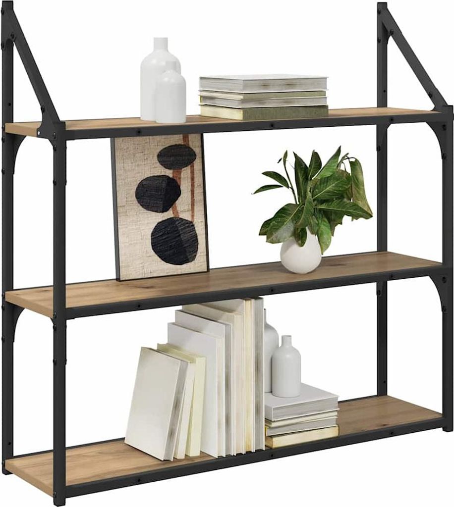 (Robust Möbel) Wandregal Artisan-Eiche 80 x 21 x 78,5cm Holzwerkstoff - Wandregale CL851778 - Wandregale