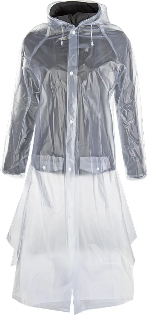 Veste de pluie transparente XS avec fente latérale anti-humidité stylée