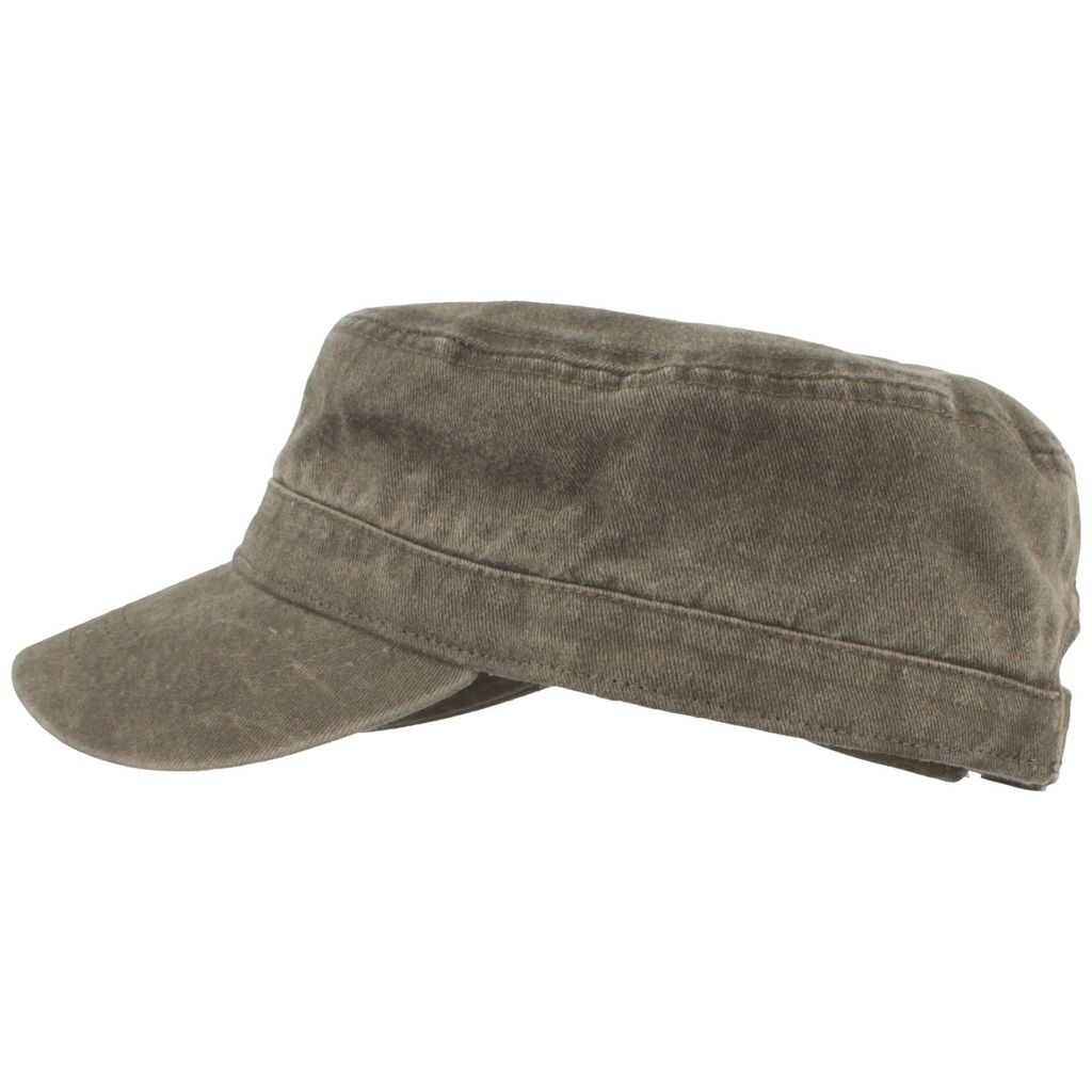 Camel Active Herren Military-Cap - Canvas Basecap Mit Used-Look