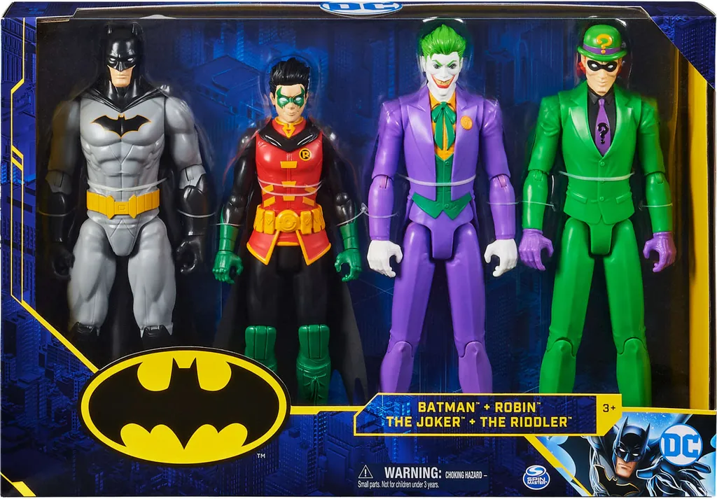 Lot de 4 Figurines Articulées DC Comics 30 cm Batman et ses Ennemis