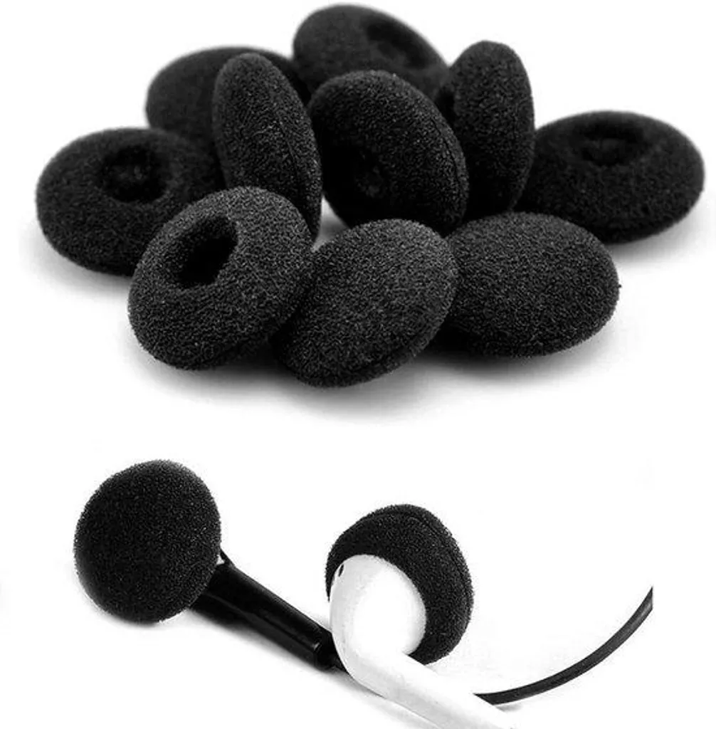 Housses de protection pour écouteurs en mousse - 200 protections noires
