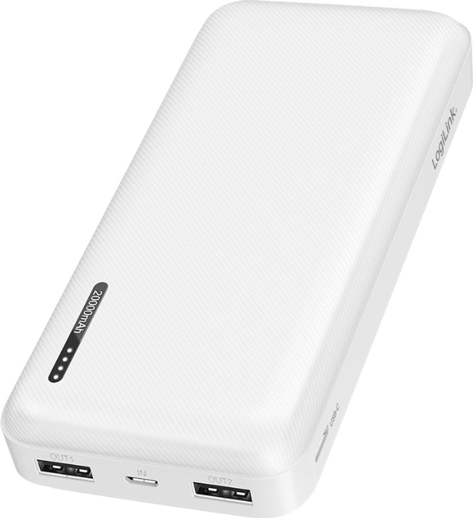LogiLink PA0323W  LogiLink Powerbank 20.000 mAh, 2x USB-A, Immagine del prodotto 