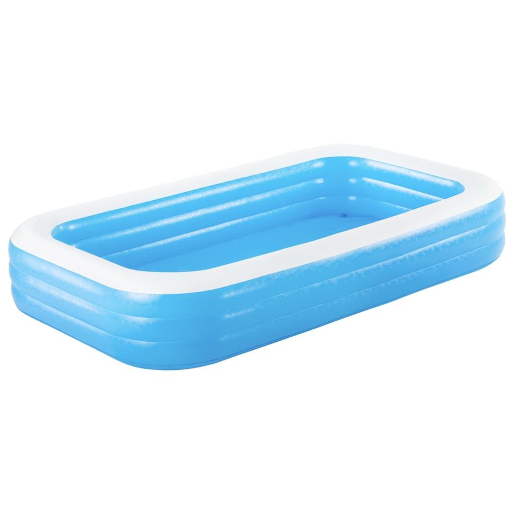An inflatable swimming pool on a white background.