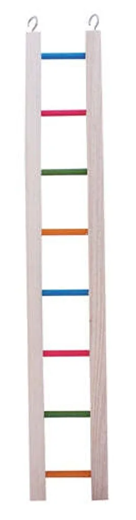 Échelle en bois pour cage d'oiseaux et hamsters - Accessoire de jeu Happy Pet