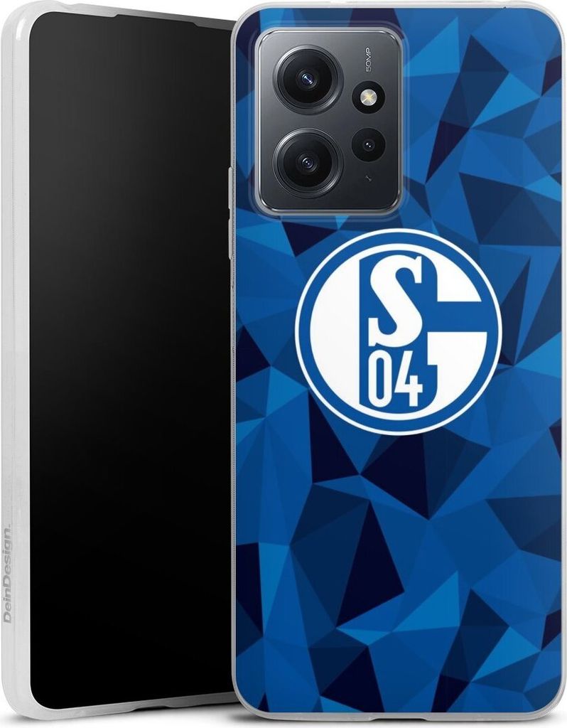 DeinDesign Slim Hülle für Xiaomi Redmi Note 12 4G Silikon Case Ultra Dünn Handyhülle Camouflage FC Schalke 04 Muster