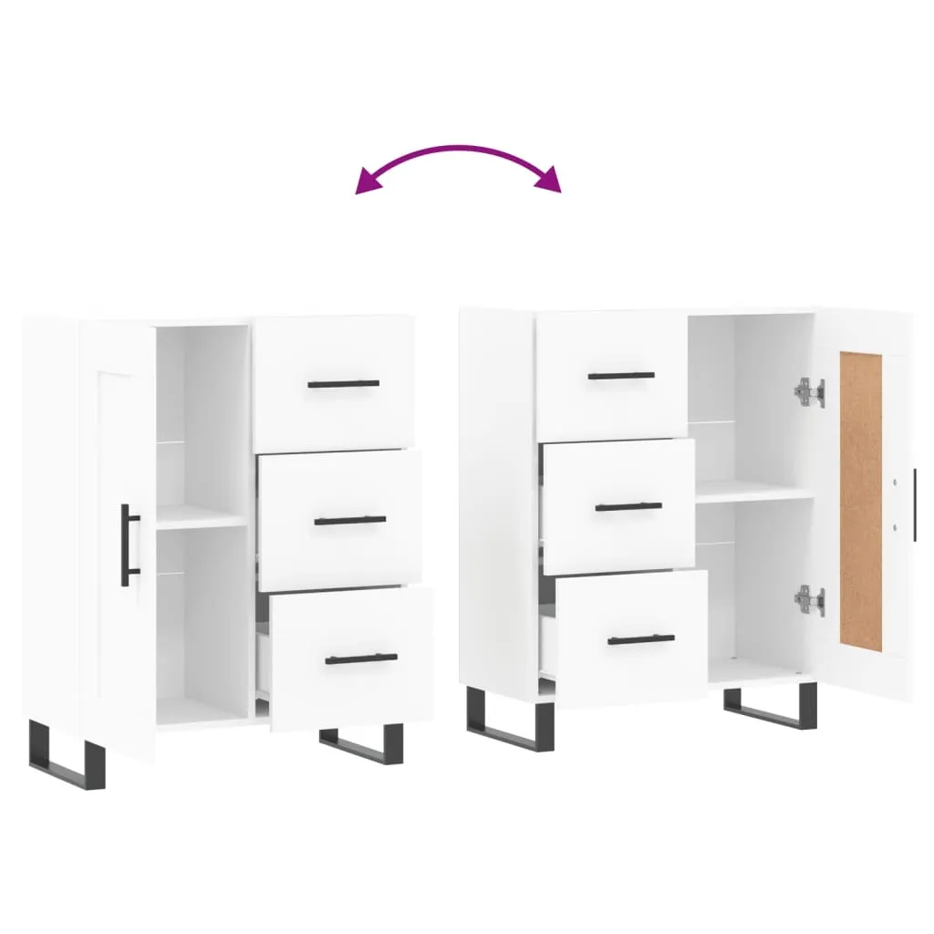 vidaXL Credenza bianca 69,5x34x90 cm Materiale a base di legno - Credenza - Credenza - Armadio - Armadio portaoggetti - 10