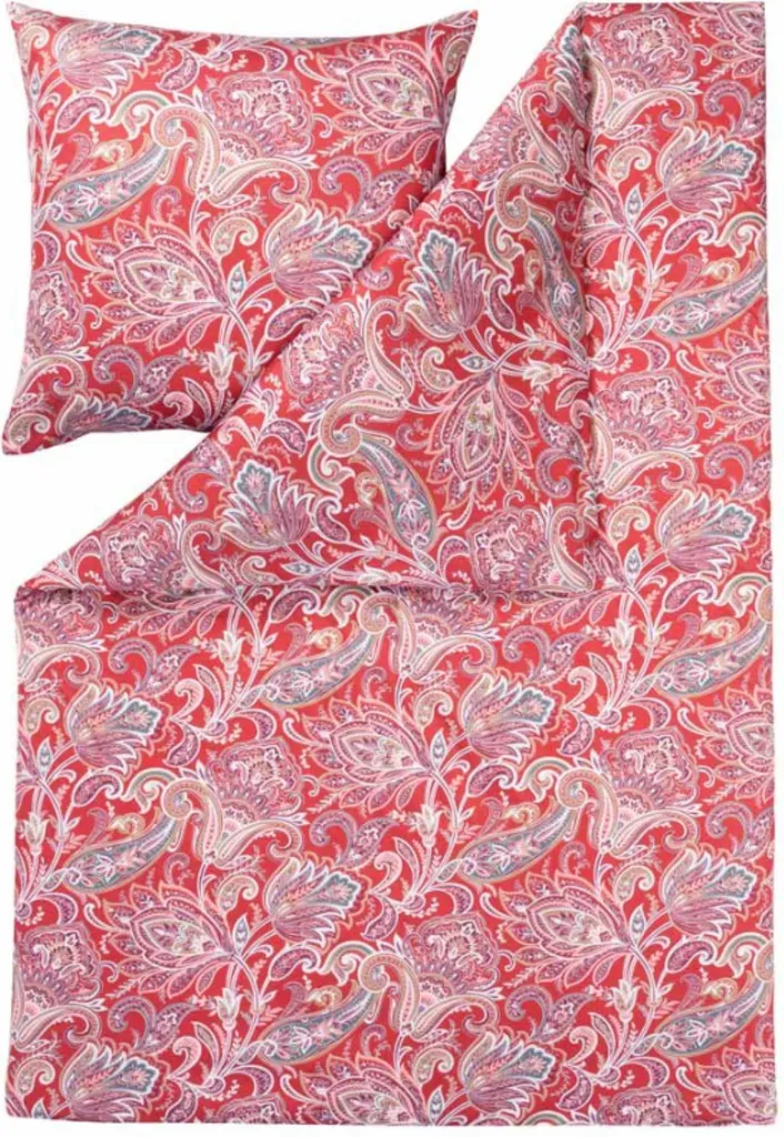 Linge de lit infroissable rouge Estella Milano coton Mako-Interlock - 2