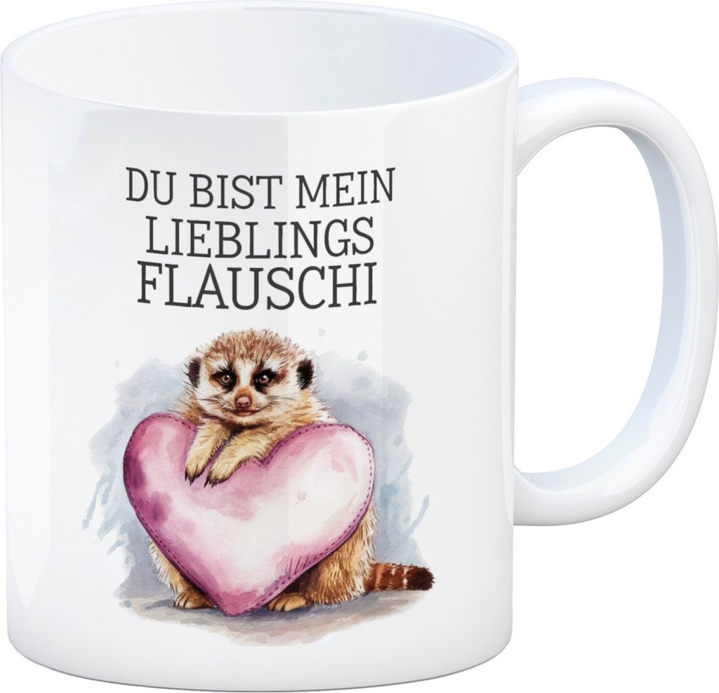 Erdmännchen Lieblings Flauschi Kaffeebecher