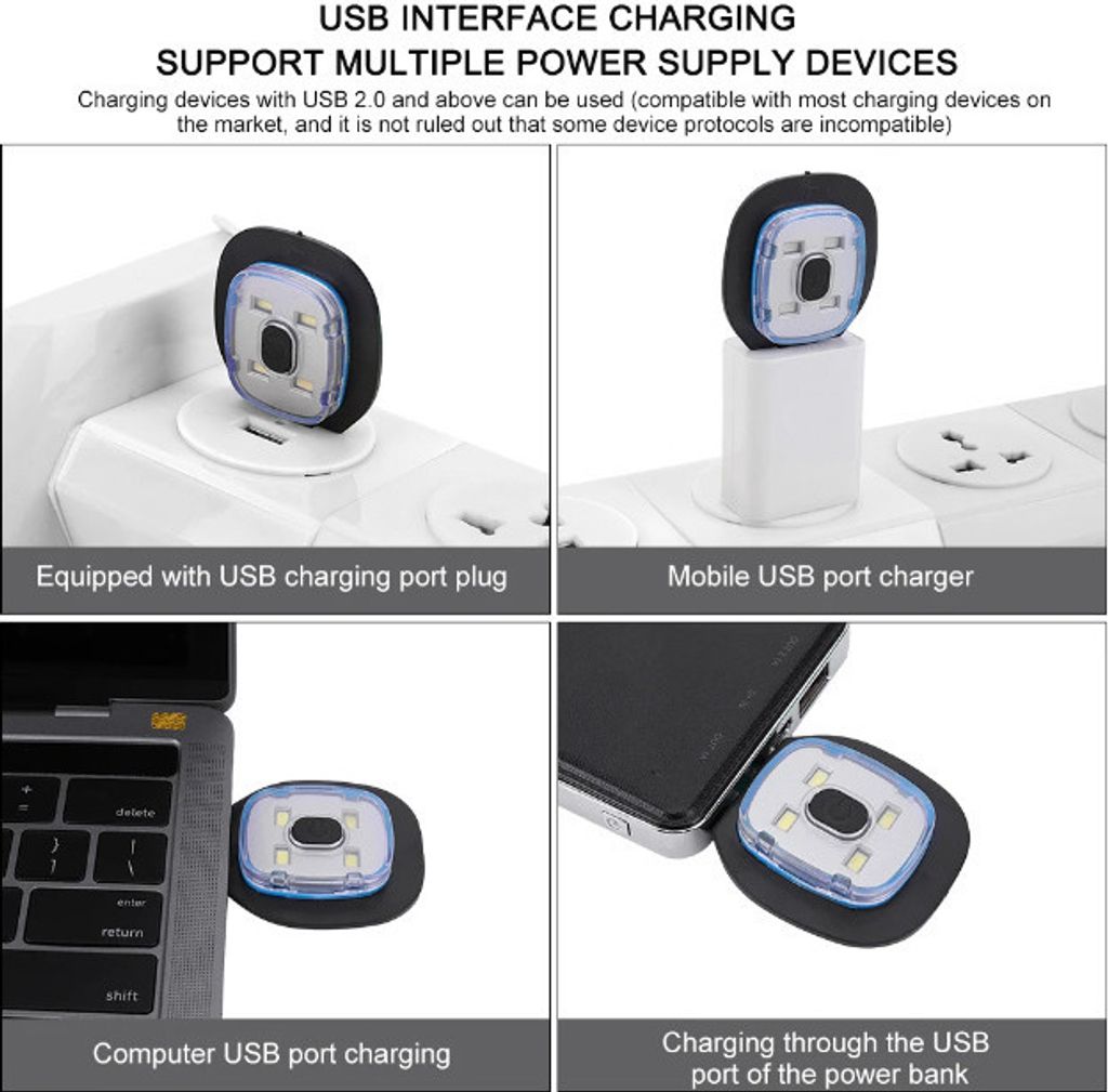 LED Mütze mit Licht, Beleuchtete Mütze Aufladbar USB für Produktbild 2