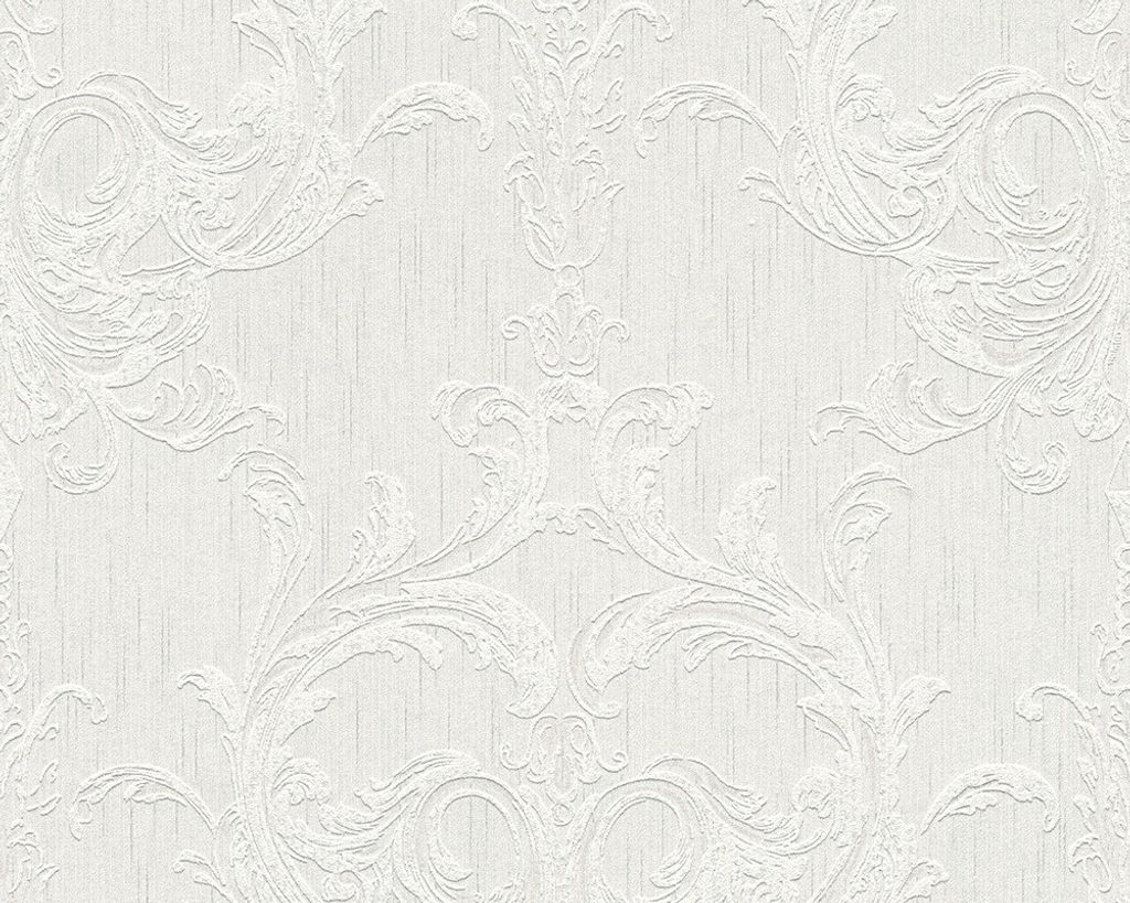 Architects Paper Textiltapete Tessuto 2, grau, weiß, 10,05 m x 0,53 m, 961961, 96196-1