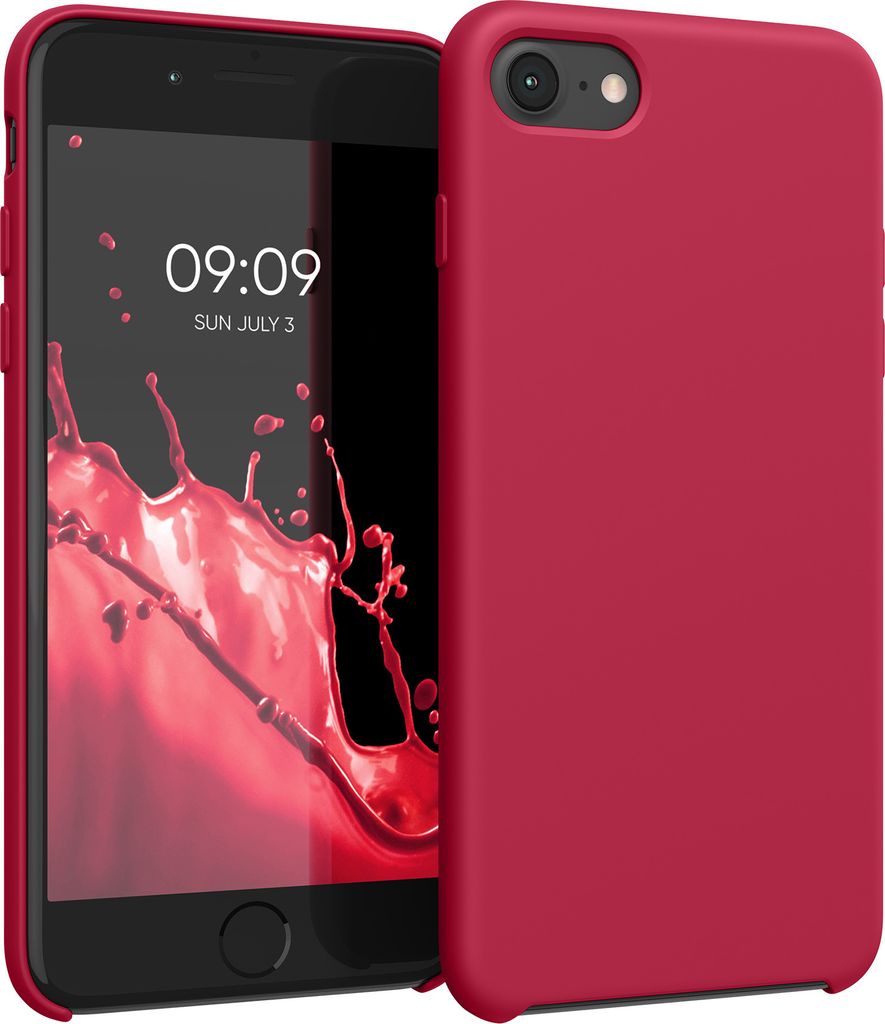kwmobile Hülle kompatibel mit Apple iPhone SE (2022 / 2020) / iPhone 8 / 7 Hülle - Silikon Handy Case - Handyhülle weiche Oberfläche - kabelloses