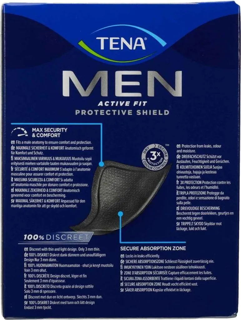 Tena Men Active Fit Level 0 Protective Shield - Pack de 112 Protections - 6