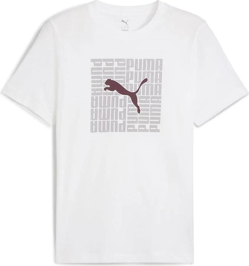 Puma Graphic Box Kurzarm-t-shirt Weiß L Herren Weiß L