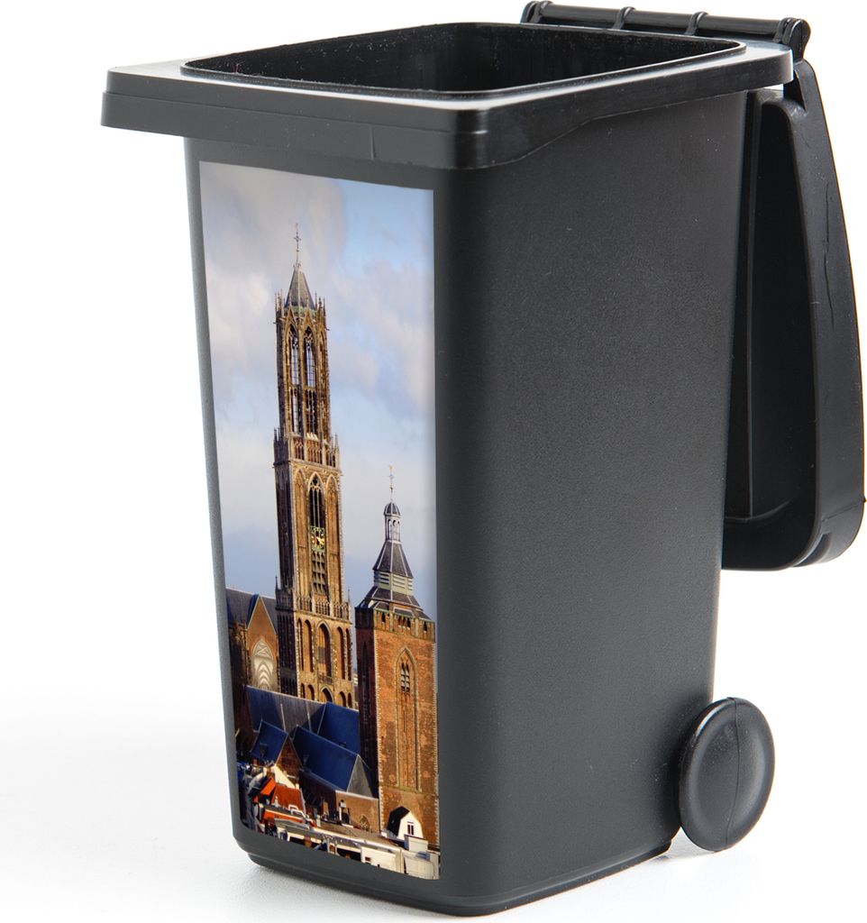 MuchoWow Mülltonnenaufkleber Domturm - Niederlande - Utrecht 38x80 cm - Behälteraufkleber - Mülleimer-Aufkleber - Container-Aufkleber