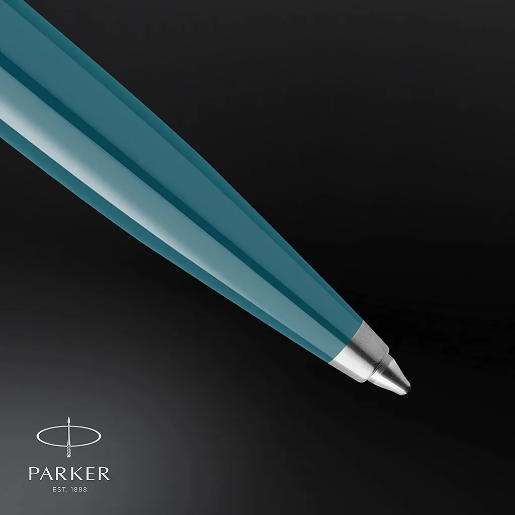 Stylo à bille de luxe Parker 51 bleu pétrole et encre noire en écrin