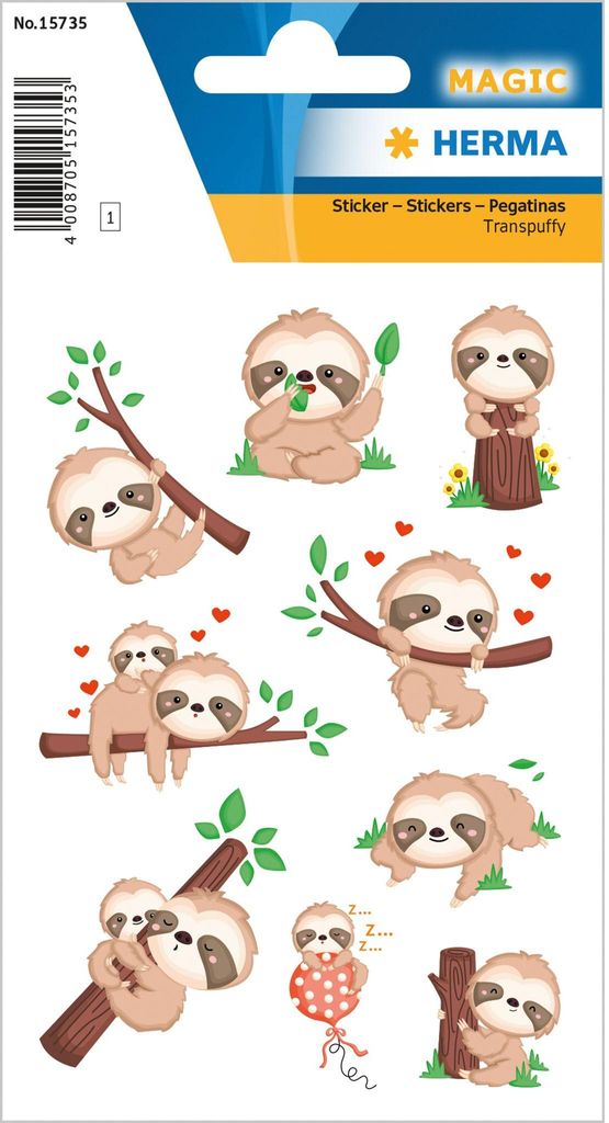 HERMA The Little Sloth, 9 Stück(e), Mehrfarbig Produktbild 