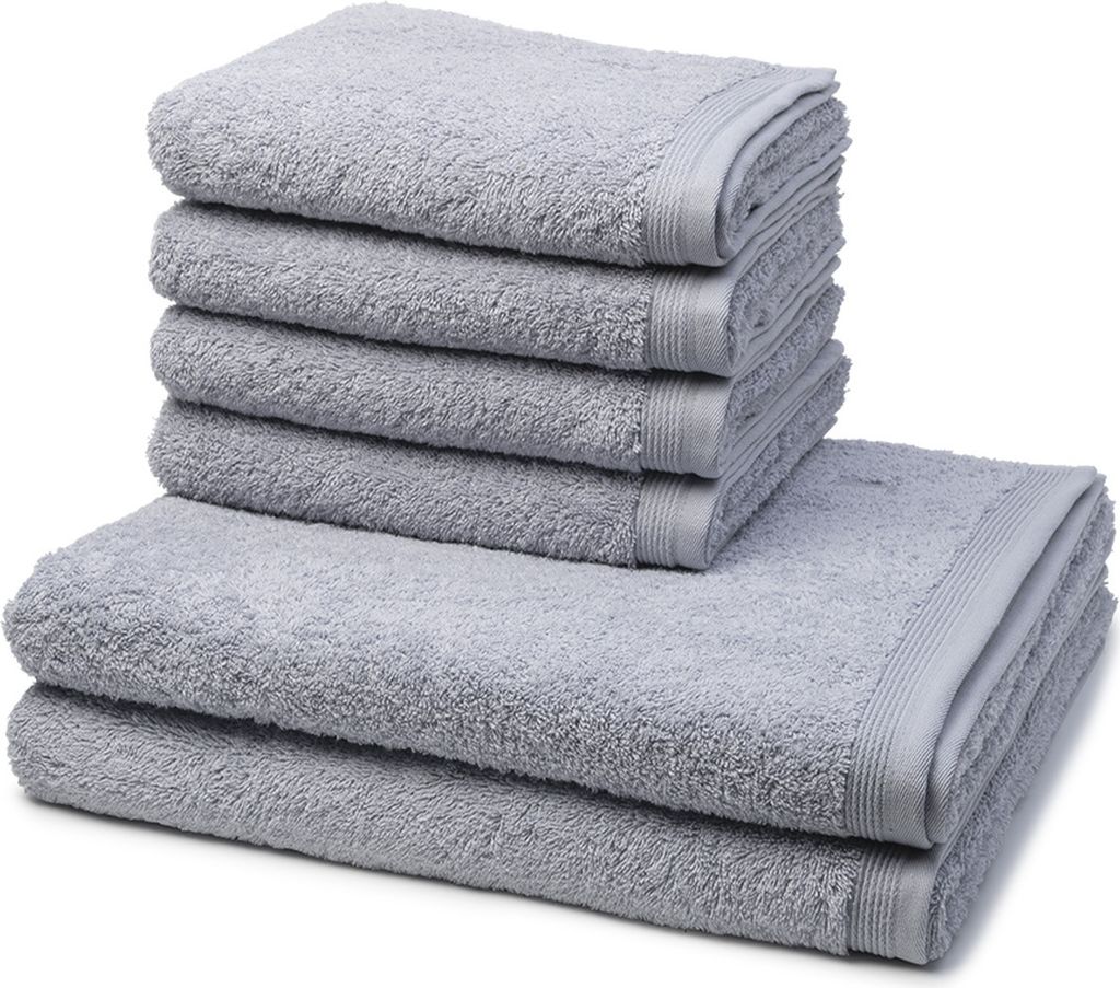 Möve Superwuschel 4 X Handtuch 2 X Duschtuch im Set Extraweiches Handtuch, Aus 100% hochwertiger Baumwolle, Mit eingesticktem Markenlogo