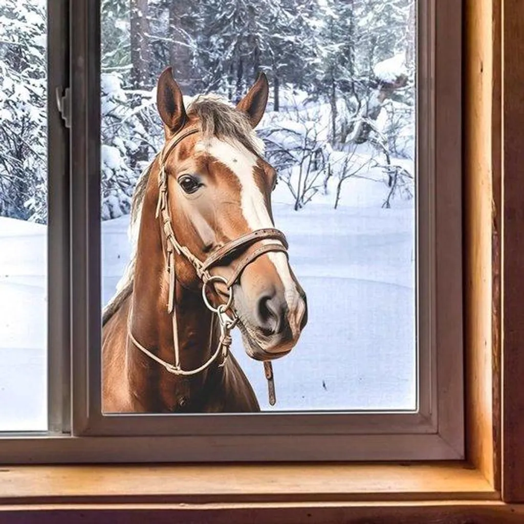 Stickers électrostatiques animaux de la ferme pour vitres et fenêtres