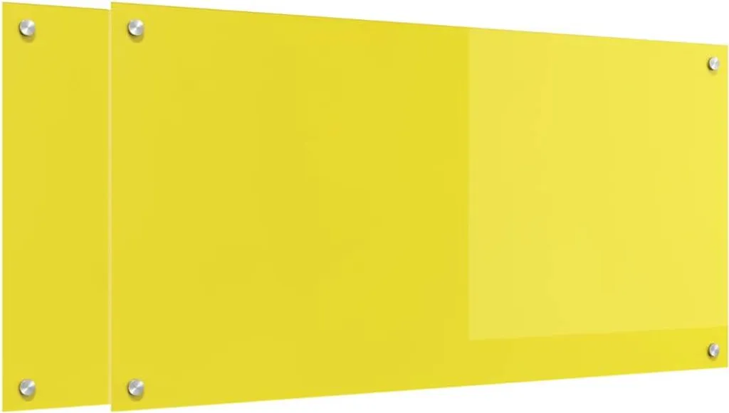 Paraschizzi Cucina Vetro Temperato Giallo 100x50 cm - Design Moderno