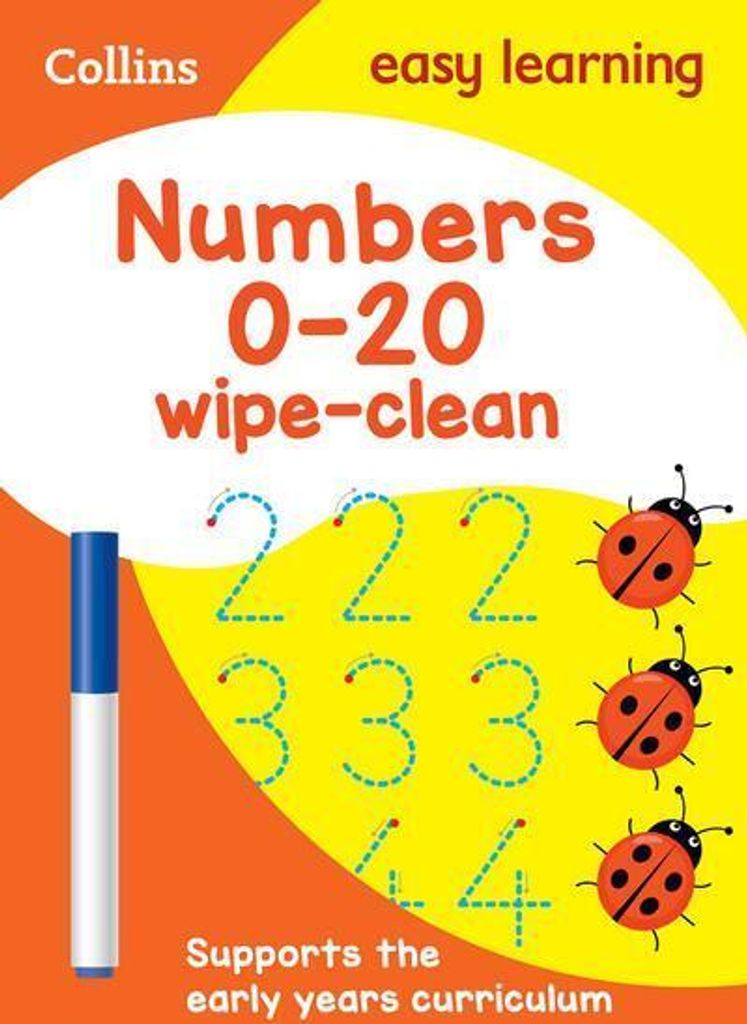 Numbers 0-20 Age 3-5 Wipe Clean Activity Book