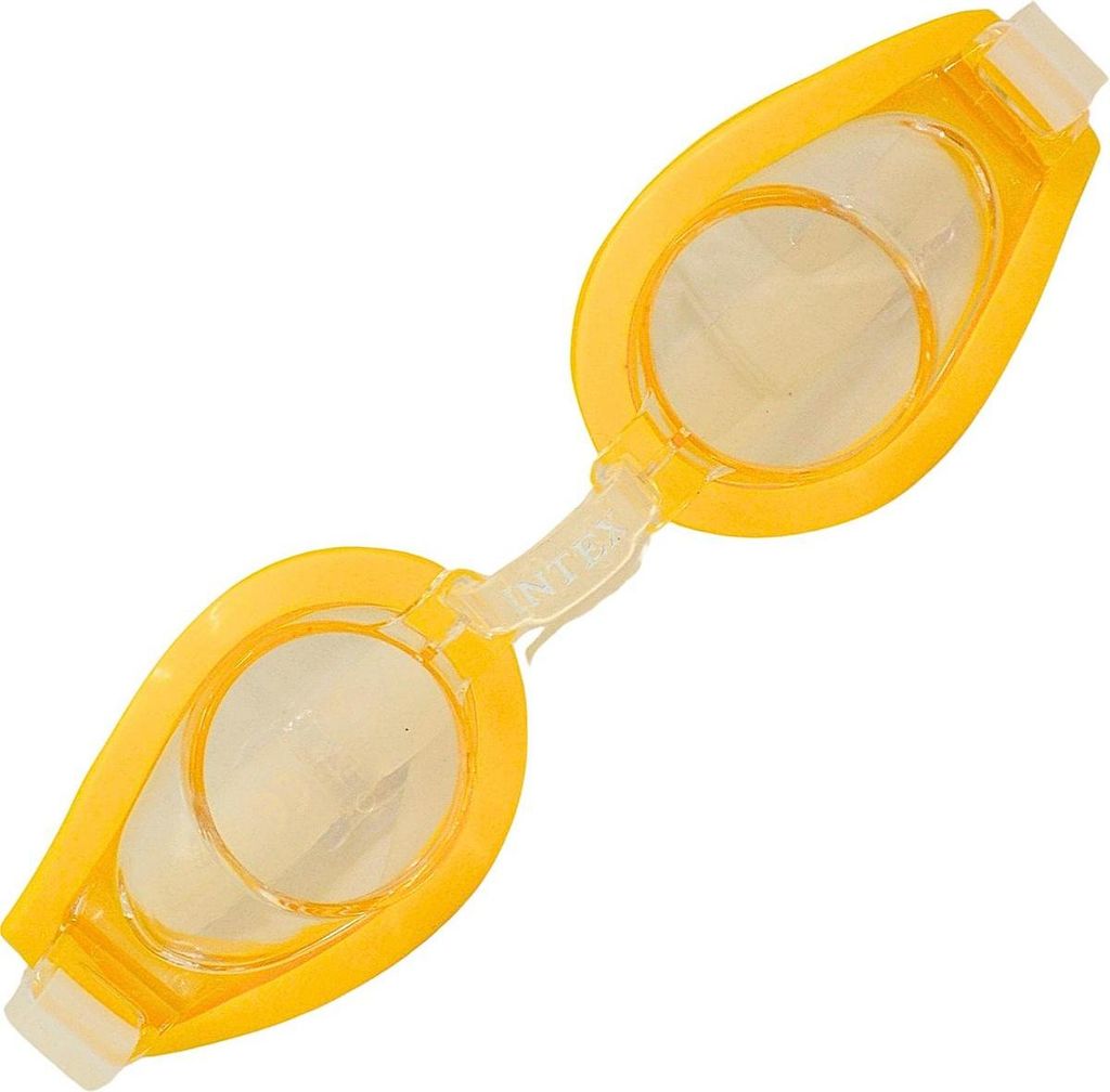 Kinder Schwimmbrille Junior Gelb – UV-Schutz, verstellbar, bruchsichere Polycarbonat-Gläser,