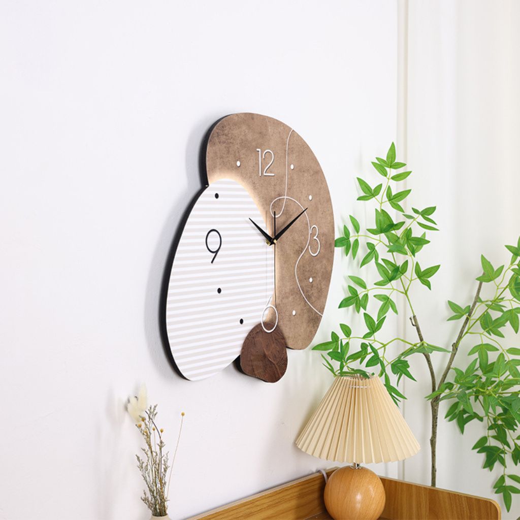 SensaHome Wanduhr Madrid – s Japandi-Design – organische Produktbild 7