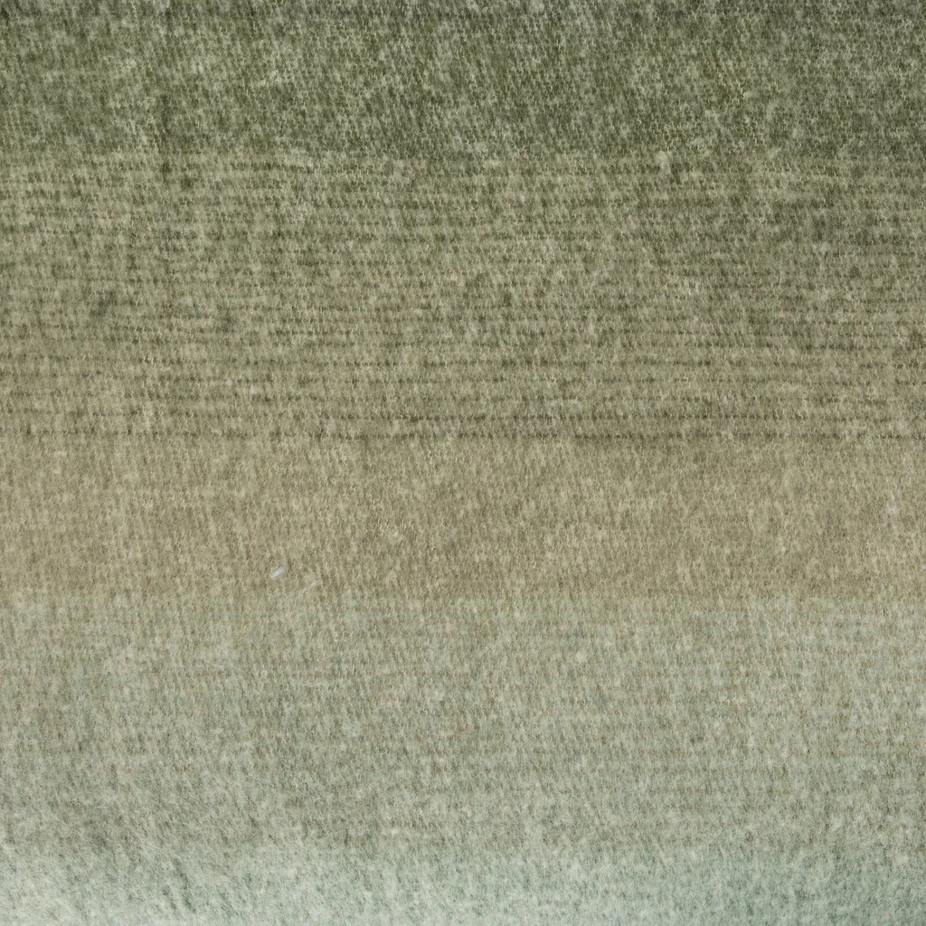 Couverture Moher douce Eurofirany rayée vert crème à franges 130x170 - 5