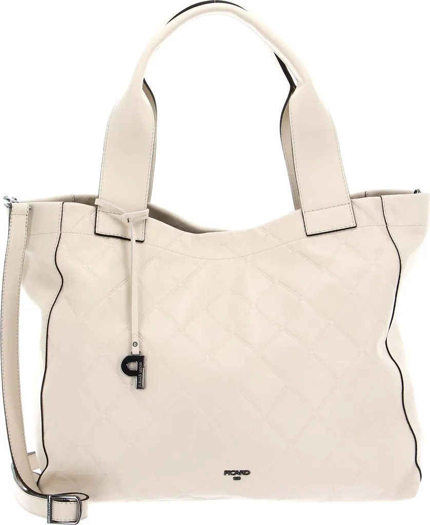 Sac à main bandoulière en cuir beige Cookie - Modèle Voila PICARD