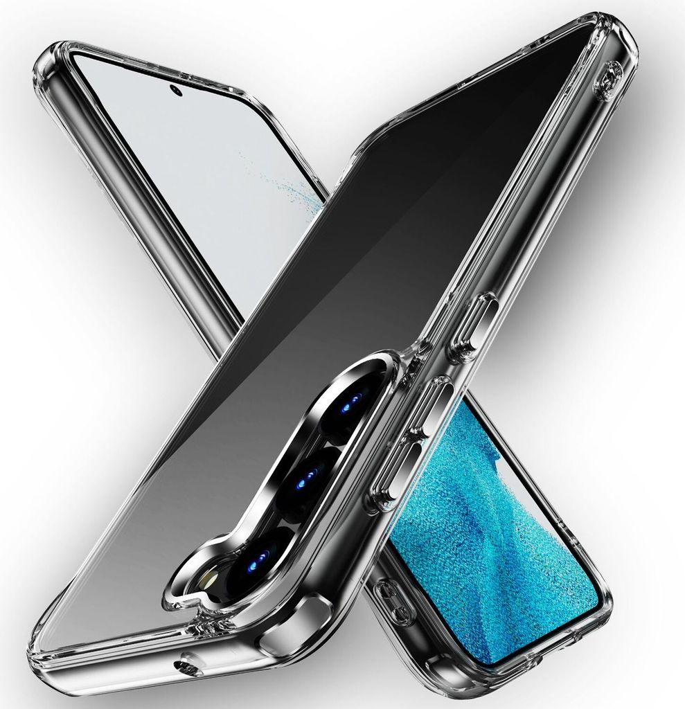Galaxy S23 Hülle, Kristall Klar PC Hartschale TPU Bumper Ecke Kante Stoßfest Schutzhülle für Samsung Galaxy S23