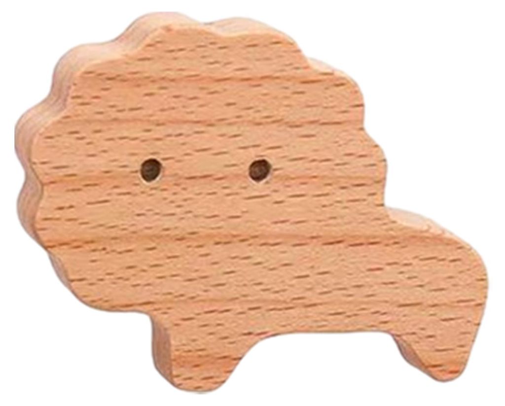 Leichter, selbstklebender Wandhaken aus Holz mit natürlicher Holzmaserung für Schulranzen, Hüte, Schals und vieles mehr.
