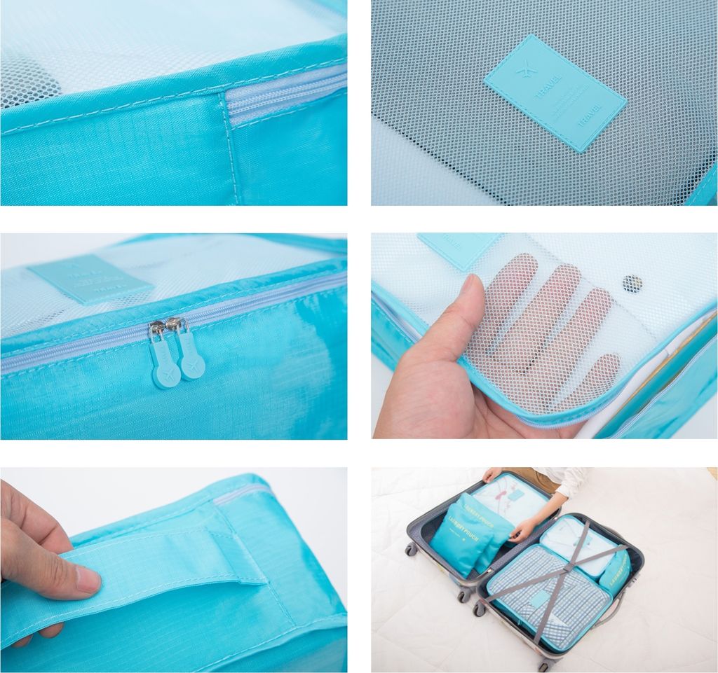 ZOLLNER 4er Set Packbeutel – Wasserabweisend, 4 Größen, Für Koffer & Reise-Ordnung