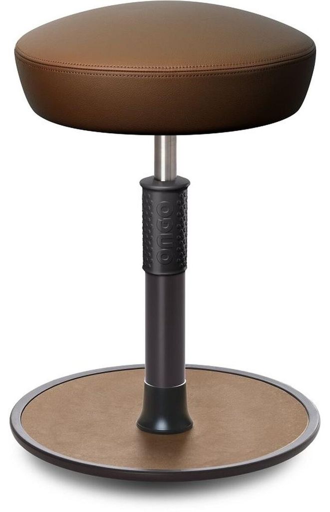 Sitz- Stehhocker Free Regular Hutsitz Boxmark Leder Braun schwarz /Natur.
