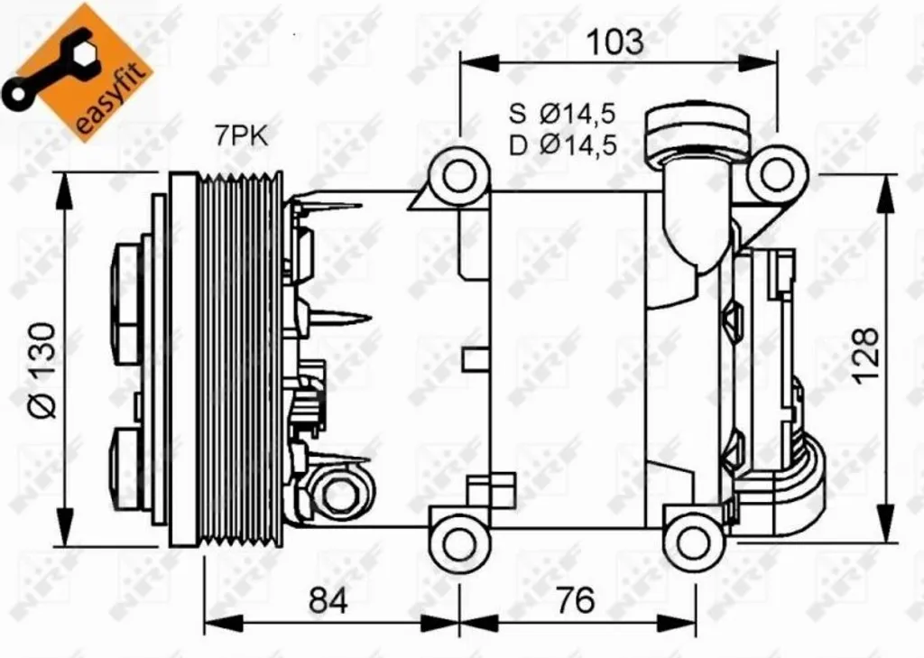Compresseur climatisation pour Ford Focus C-Max - Réparation OE 1383679
